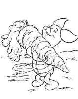 A coloring page of winnie the pooh - piglet
